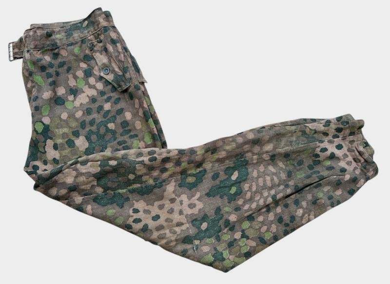 A rare Waffen-SS dot camouflage pattern (HBT) Panzer trousers. — image 19