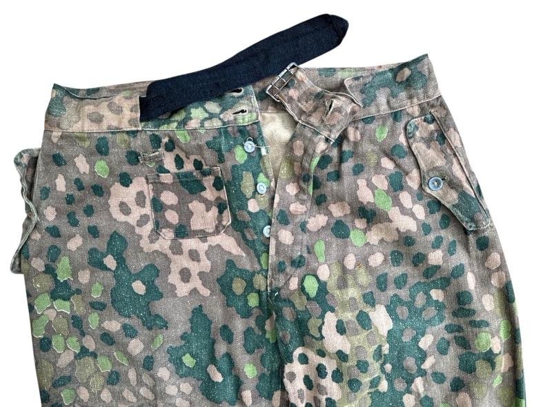 A rare Waffen-SS dot camouflage pattern (HBT) Panzer trousers. — image 2