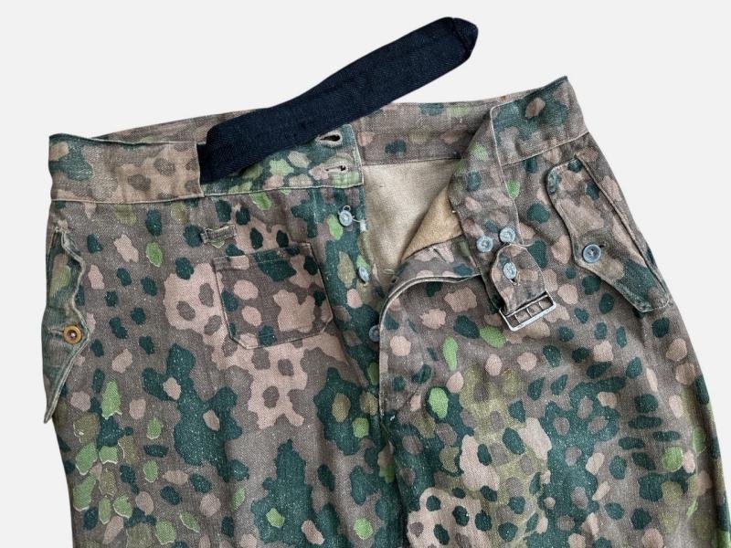 A rare Waffen-SS dot camouflage pattern (HBT) Panzer trousers. — image 3