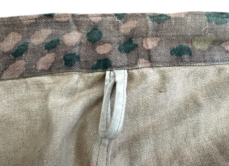 A rare Waffen-SS dot camouflage pattern (HBT) Panzer trousers. — image 5