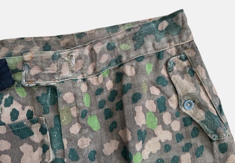 A rare Waffen-SS dot camouflage pattern (HBT) Panzer trousers. — image 6