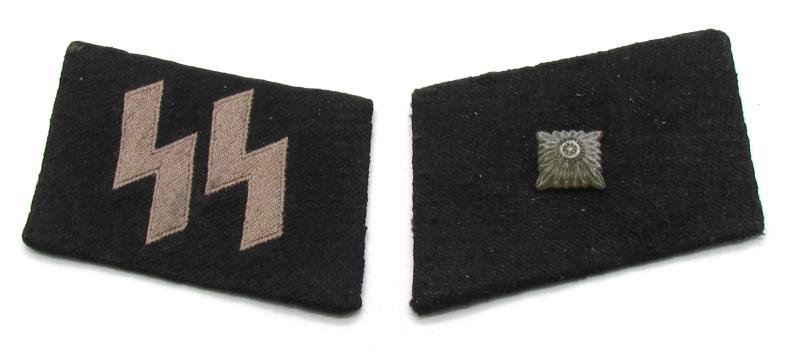 Waffen-SS 'BeVo' collar tab set ( with glass made pip ) — image 12