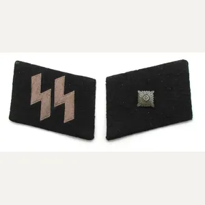 Waffen-SS 'BeVo' collar tab set ( with glass made pip …