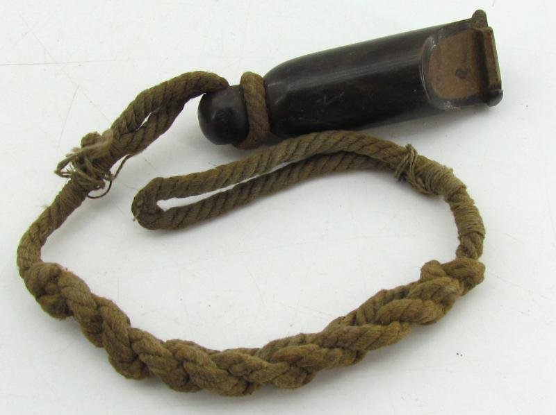 Wehrmacht issue signal whistle with lanyard — image 3