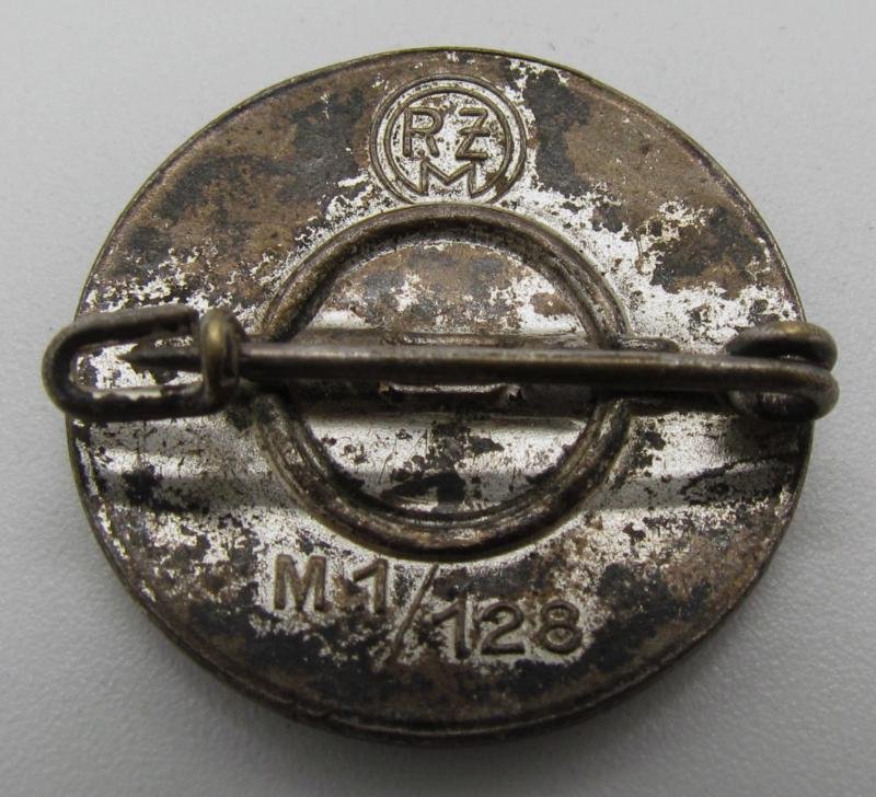 NSDAP party pin by RZM M1/128 'Eugen Schmidhäussler' — image 2