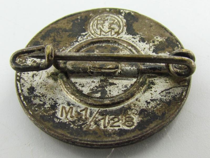 NSDAP party pin by RZM M1/128 'Eugen Schmidhäussler' — image 3