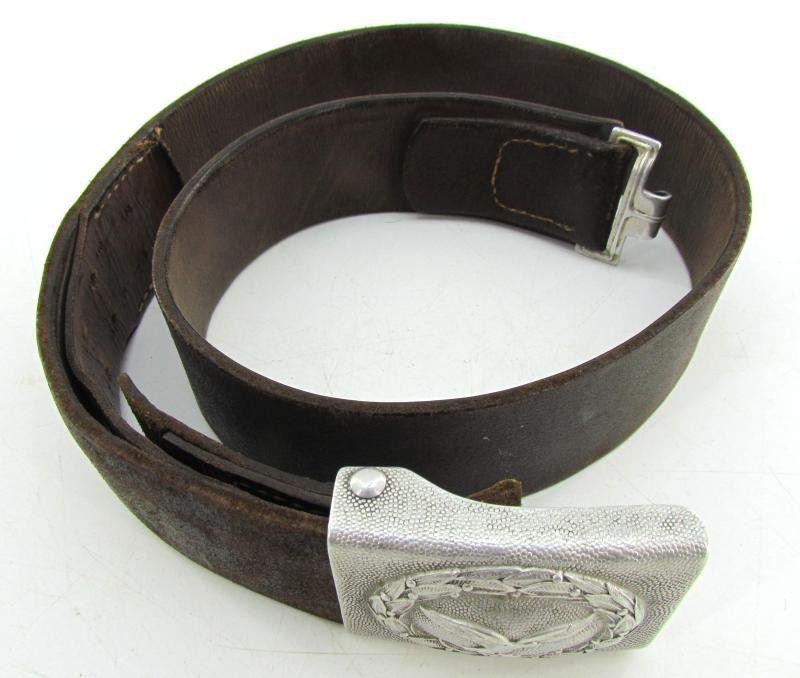 Luftwaffe Tabbed Alumium Belt Buckle ( 1937 LBA ) with Belt — image 2