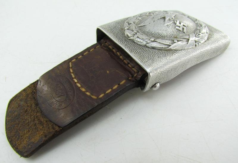 Luftwaffe Tabbed Alumium Belt Buckle ( 1937 LBA ) with Belt — image 3