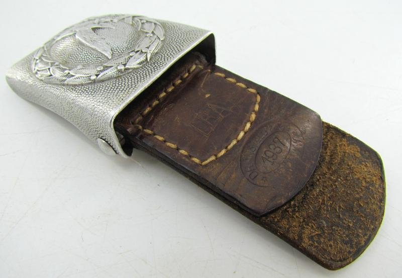 Luftwaffe Tabbed Alumium Belt Buckle ( 1937 LBA ) with Belt — image 6