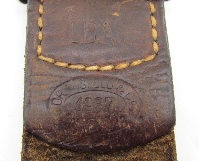 Luftwaffe Tabbed Alumium Belt Buckle ( 1937 LBA ) with Belt — image 7