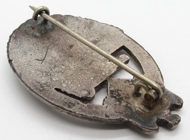 Panzer assault badge in silver 'small w' Wurster, Rare — image 10
