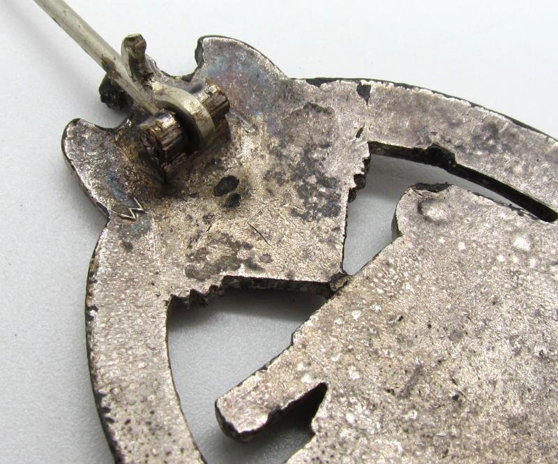 Panzer assault badge in silver 'small w' Wurster, Rare — image 7