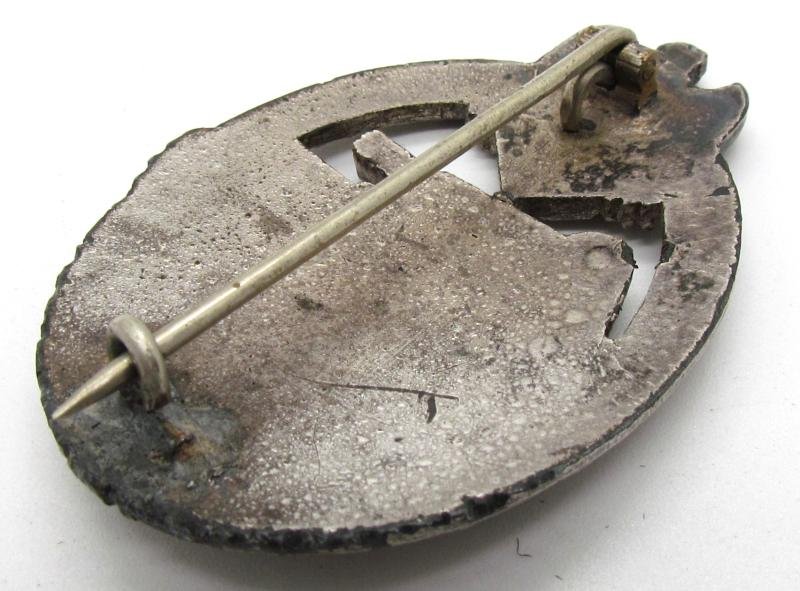 Panzer assault badge in silver 'small w' Wurster, Rare — image 9