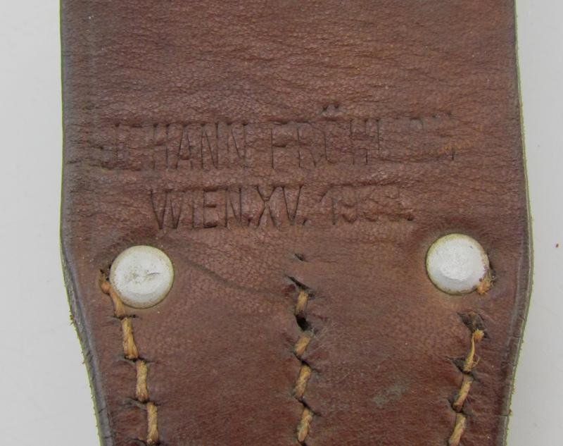 Early K98 bayonet frog in brown leather 1938 — image 6