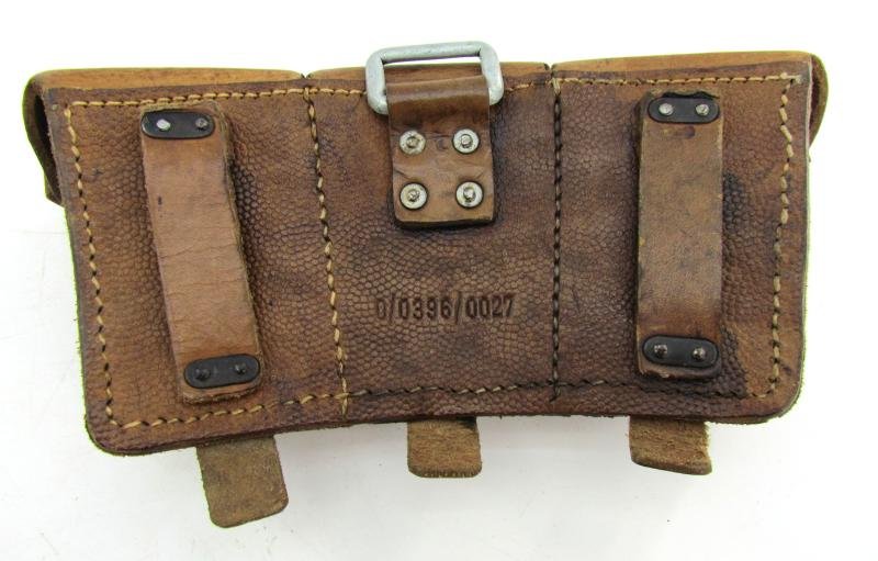 RARE matching set of brown leather K98 ammunition pouches — image 11