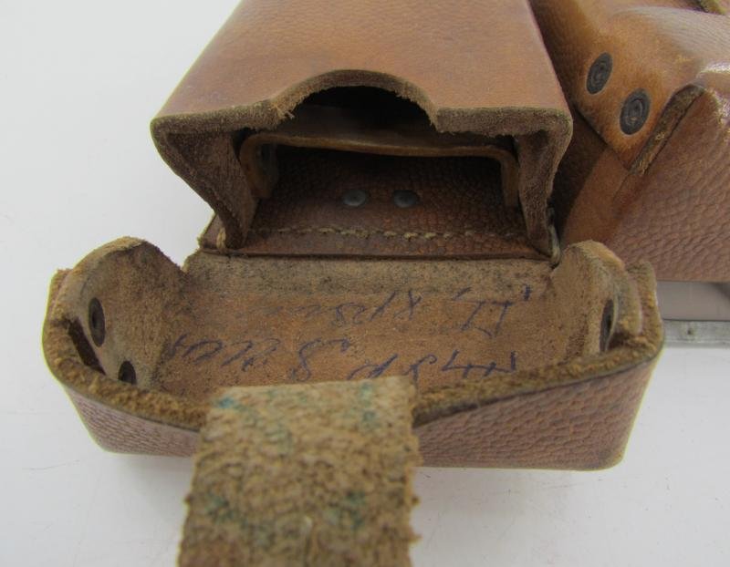 RARE matching set of brown leather K98 ammunition pouches — image 13