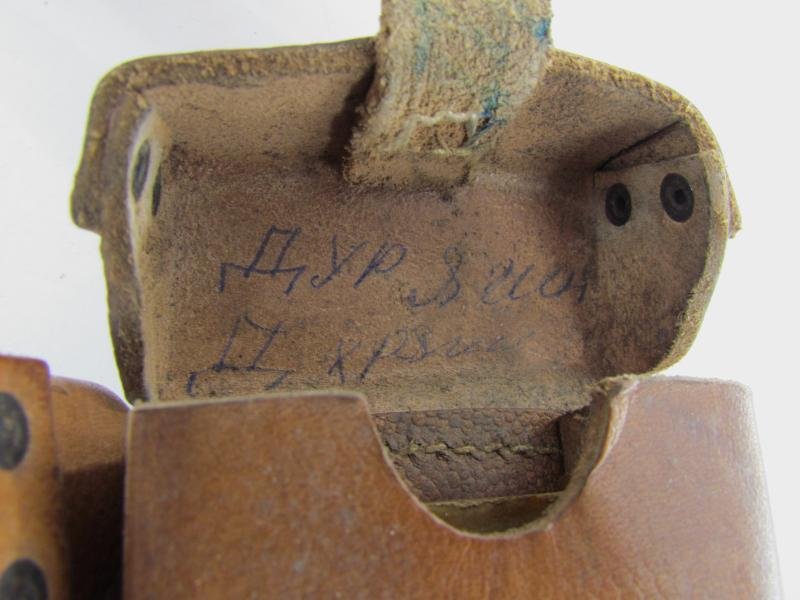 RARE matching set of brown leather K98 ammunition pouches — image 14