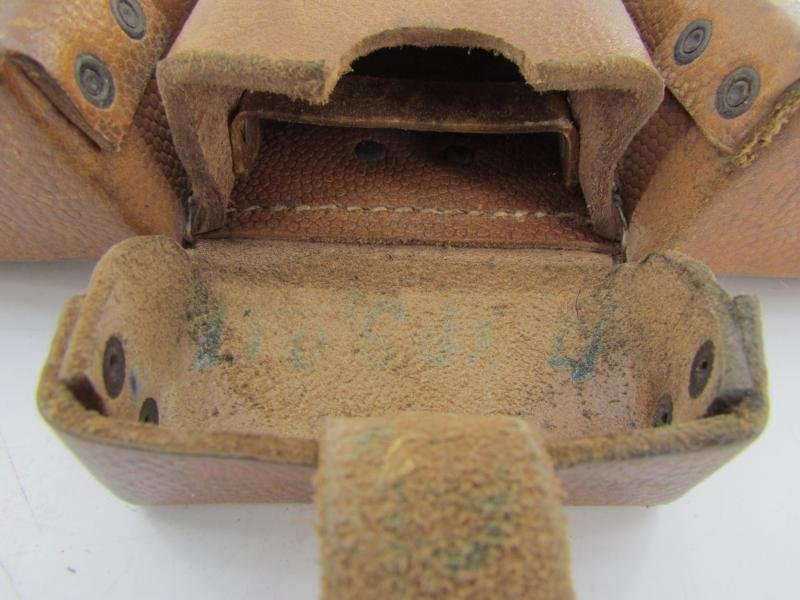 RARE matching set of brown leather K98 ammunition pouches — image 15