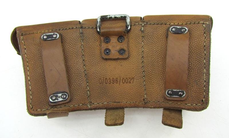 RARE matching set of brown leather K98 ammunition pouches — image 5