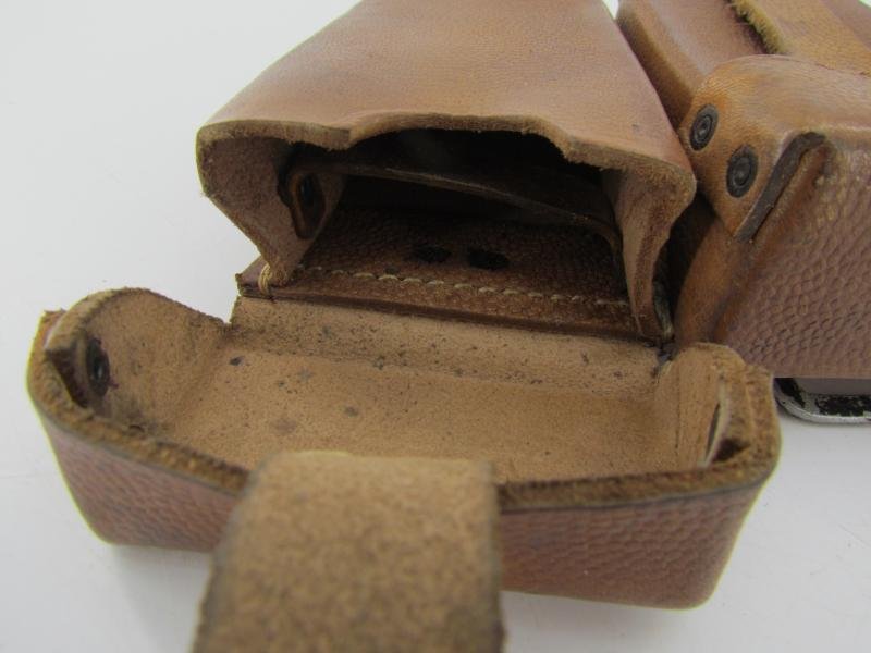 RARE matching set of brown leather K98 ammunition pouches — image 7