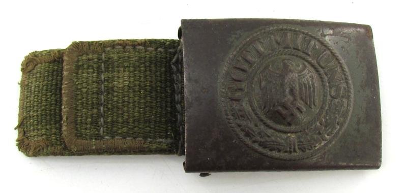 Wehrmacht (Heer) tropical 'Afrikakorps' steel belt buckle ( RS&S ) — image 10