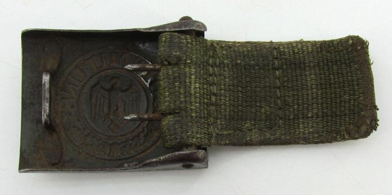 Wehrmacht (Heer) tropical 'Afrikakorps' steel belt buckle ( RS&S ) — image 5