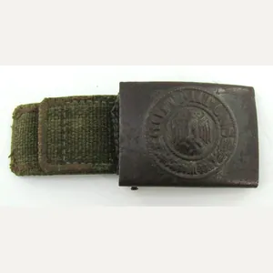 Wehrmacht (Heer) tropical 'Afrikakorps' steel belt buckle ( RS&S )