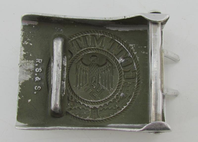 Wehrmacht (Heer) EM-NCO's Aluminum Belt Buckle ( RS&S ) — image 6
