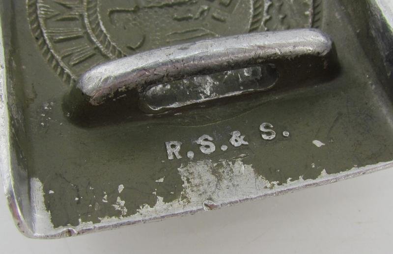 Wehrmacht (Heer) EM-NCO's Aluminum Belt Buckle ( RS&S ) — image 7