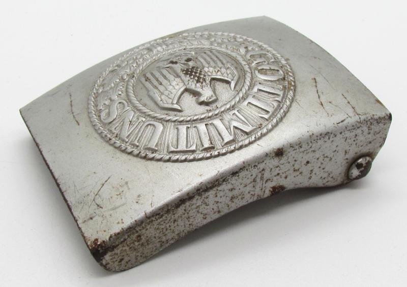 RARE Wehrmacht (Heer) steel belt buckle by Dr. Franke & Co 1942 in silver — image 10