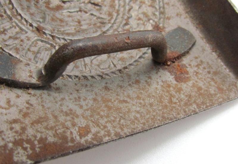 RARE Wehrmacht (Heer) steel belt buckle by Dr. Franke & Co 1942 in silver — image 6