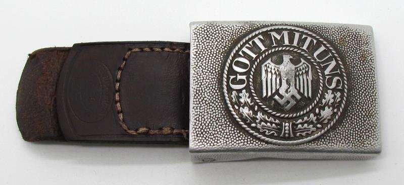 (Heer) EM/NCO's Aluminum Belt Buckle 'FLL' 1938 — image 2