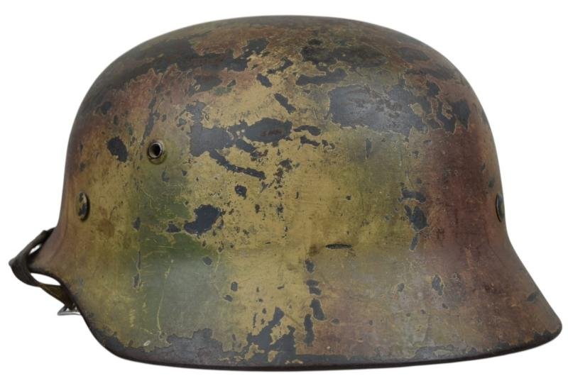 M35 Luftwaffe double decal 'Normandy' camouflage helmet SE64 — image 10
