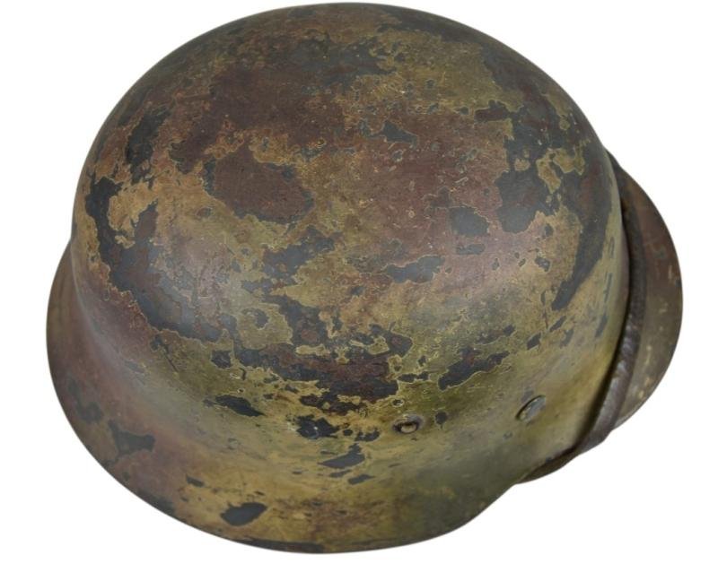 M35 Luftwaffe double decal 'Normandy' camouflage helmet SE64 — image 12