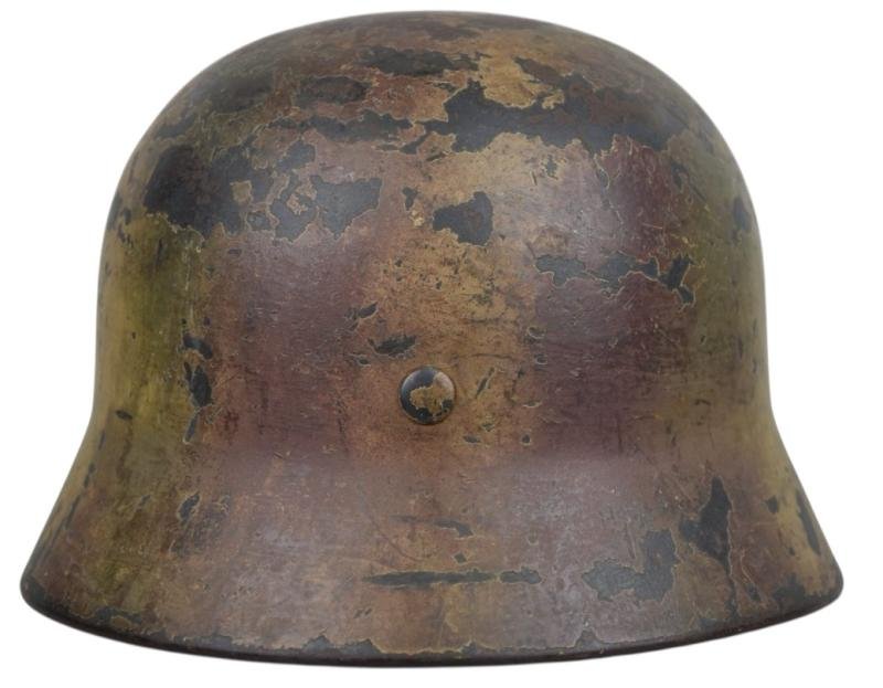 M35 Luftwaffe double decal 'Normandy' camouflage helmet SE64 — image 6