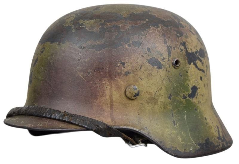 M35 Luftwaffe double decal 'Normandy' camouflage helmet SE64 — image 7