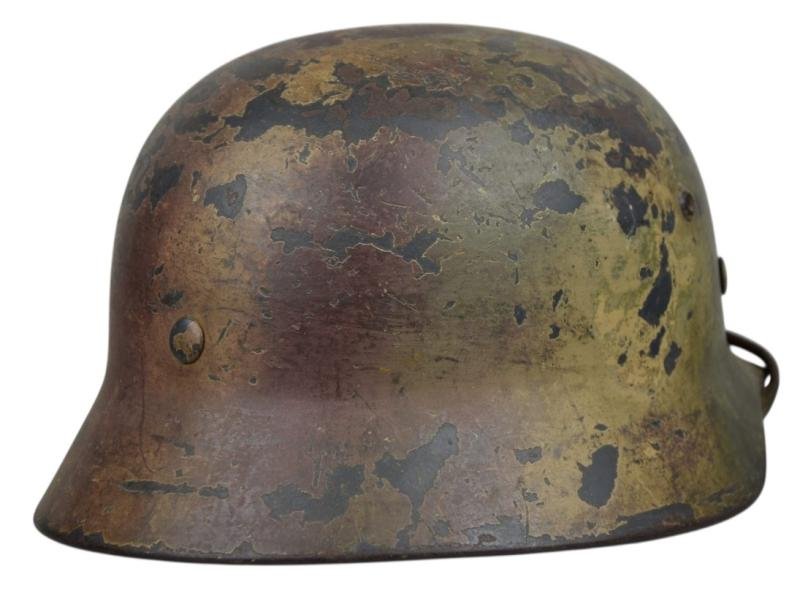 M35 Luftwaffe double decal 'Normandy' camouflage helmet SE64 — image 9