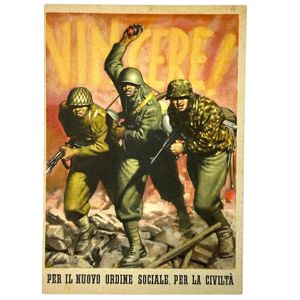 Original WWII Italian Waffen-SS/R.S.I. postcard