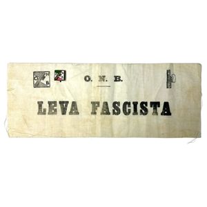 Original 1920/30s Italian fascist ONB armband with enameled member pin