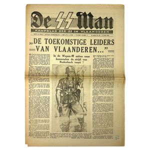 Original WWII Flemish 'De SS Man' newspaper