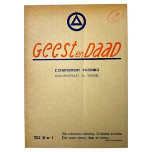 Original WWII Flemish VNV brochure 'Geest en Daad'