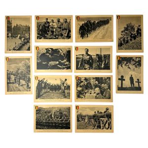 Original WWII Walloon volunteer legion postcard set
