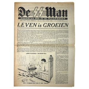 Original WWII Flemish 'De SS Man' newspaper