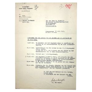 Original WWII Dutch NSB/Landwacht Nederland document 'S-Hertogenbosch