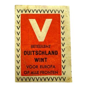 Original WWII Dutch NSB closure seal 'V Duitschland wint'