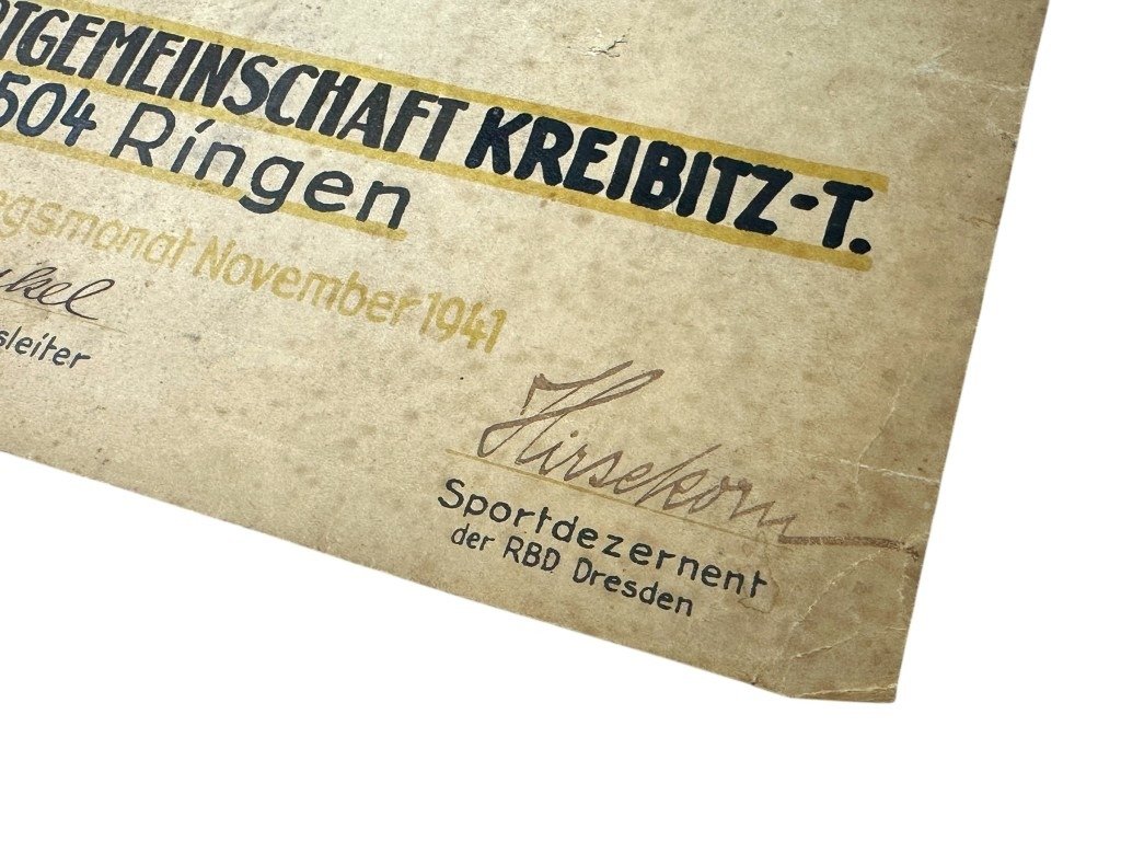 Original WWII German Reichskolonialbund 'Reichsbahn' shooting certificate — image 6
