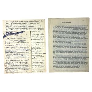 Original WWII Dutch SS handwritten sheets from Feldmeijer