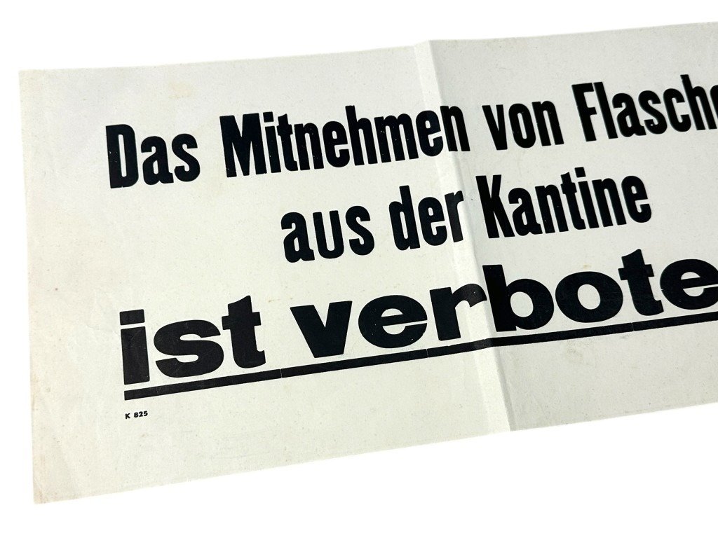 Original WWII German 'Kantine' poster in the Netherlands — image 2