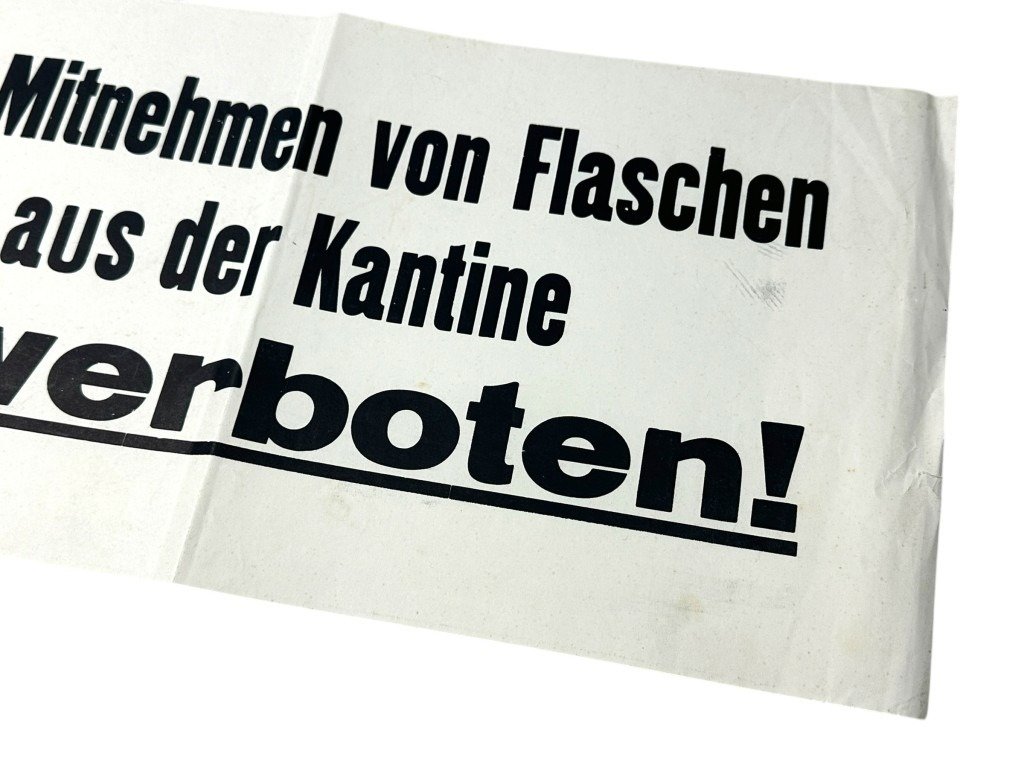 Original WWII German 'Kantine' poster in the Netherlands — image 3