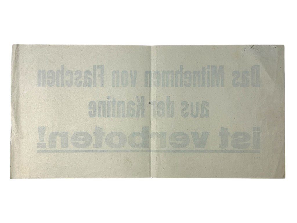 Original WWII German 'Kantine' poster in the Netherlands — image 5